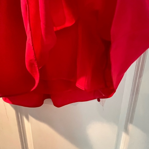 ~The Vintage Shop~ Red Ruffled Women's Top - Picture 4 of 7